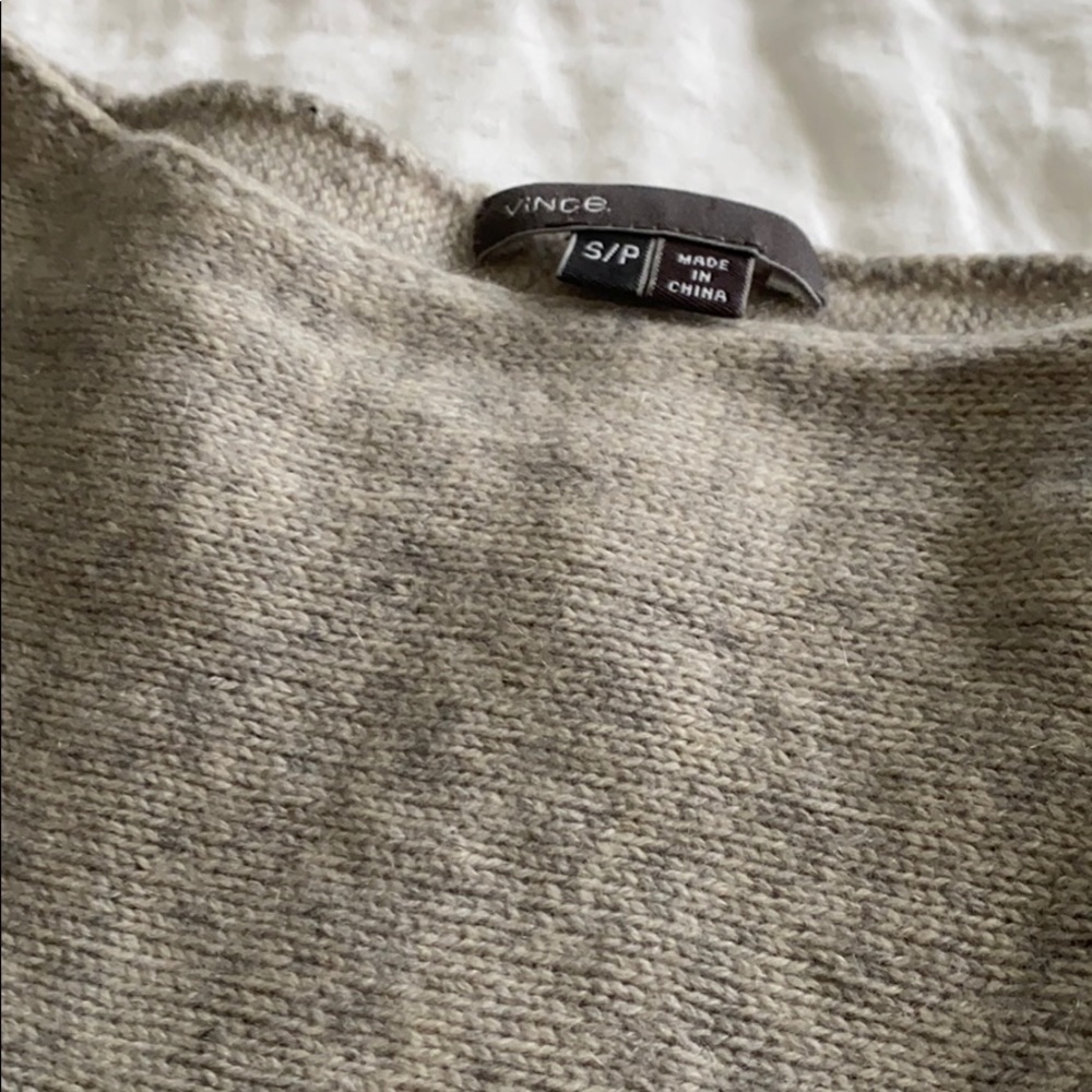 Vince grey cowl neck knitted grey sweater